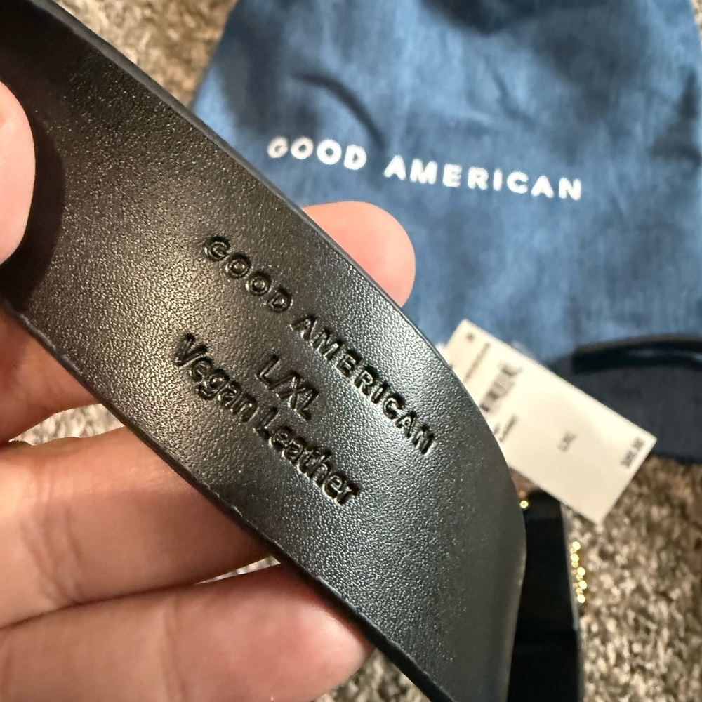 Good American Black Belt with Gold Buckle Accent - Picture 3 of 6